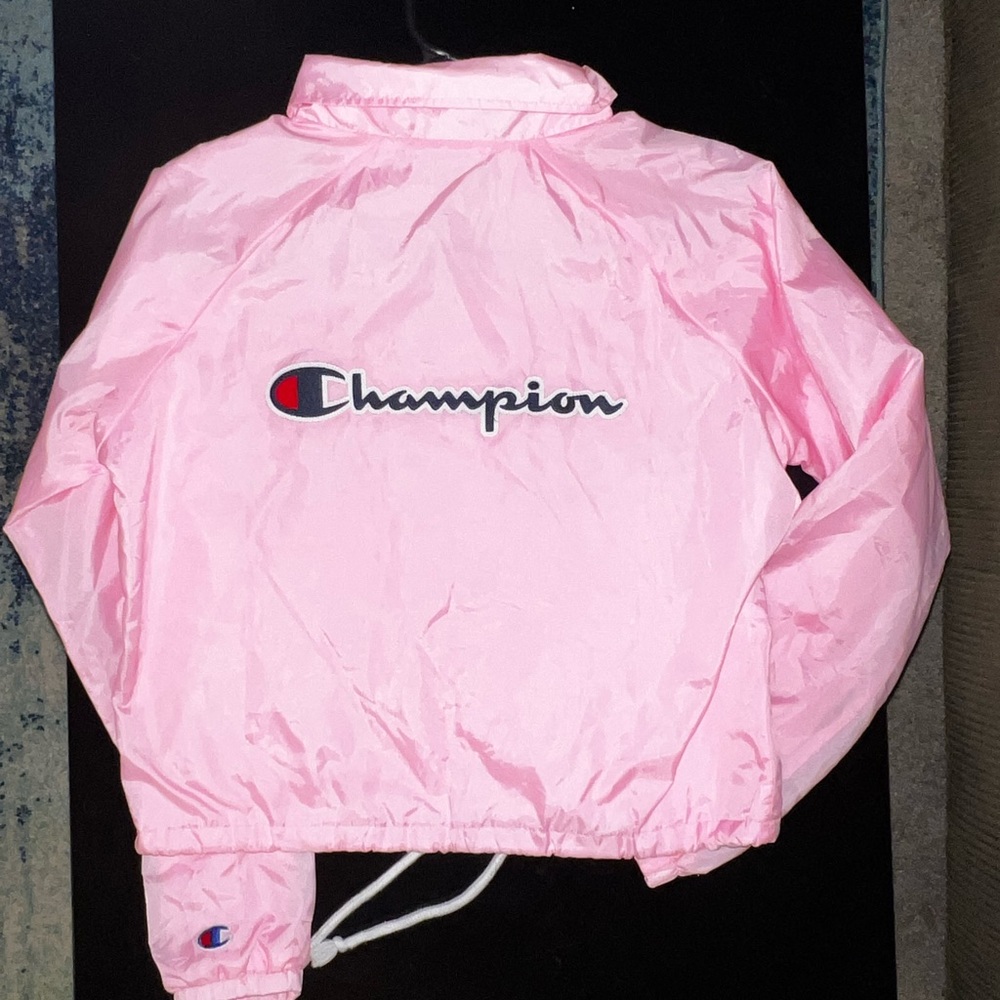 NWOT - Pink champion bomber jacket thinner rain breaker like material